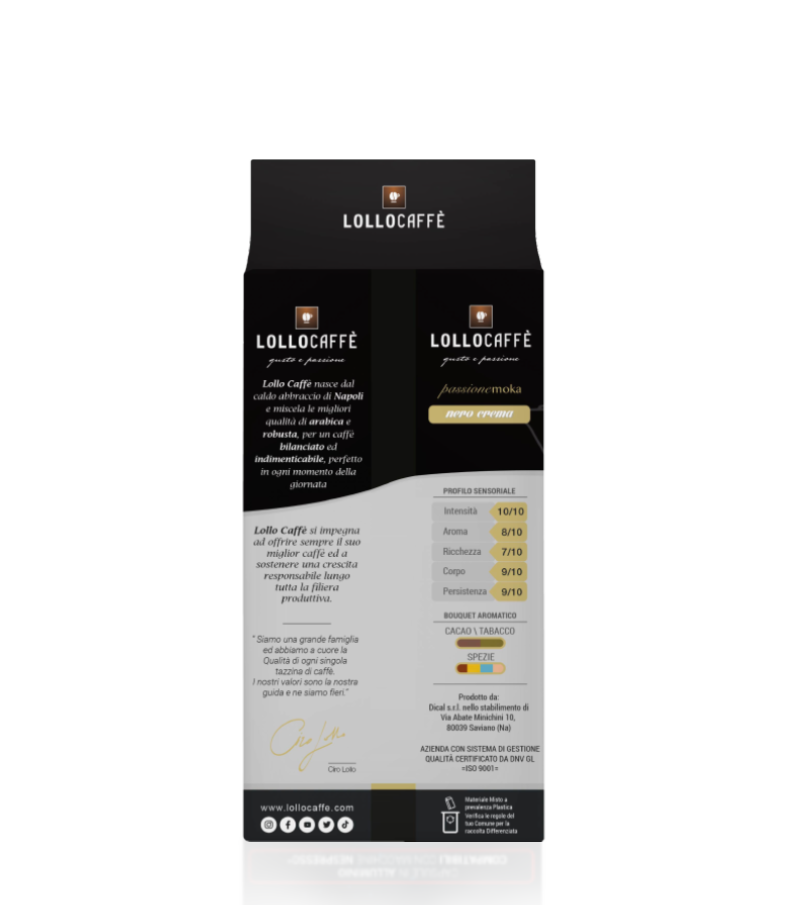 Lollo Caffe Crema Nero 1000 gr (Filtre)